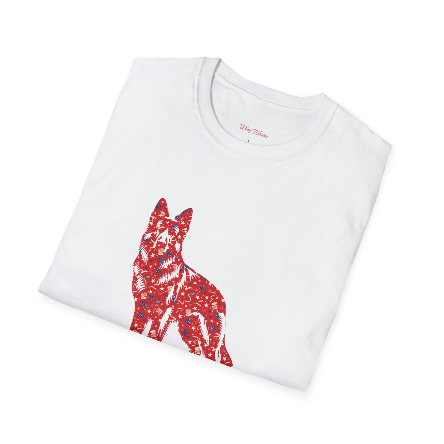 German Shepard - RED 4TH OF JULY Unisex Softstyle T-Shirt