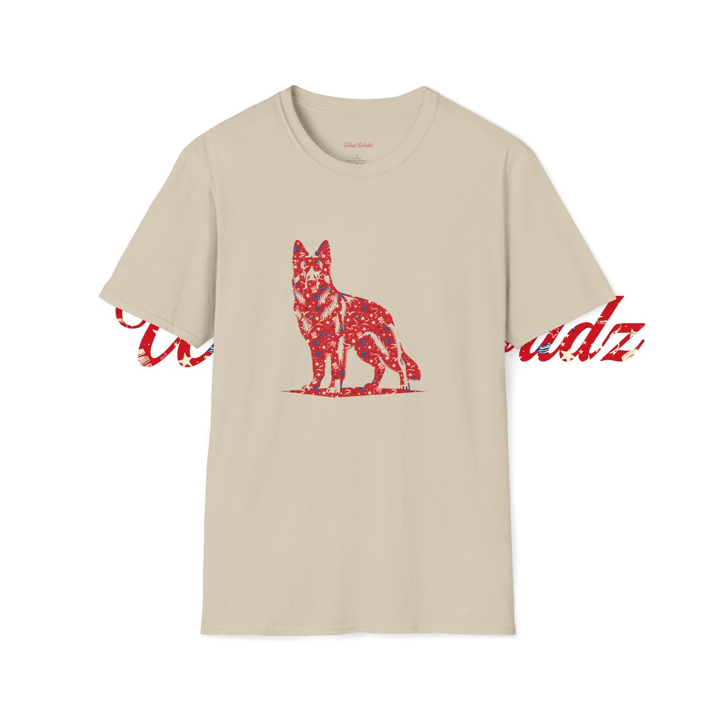 German Shepard - RED 4TH OF JULY Unisex Softstyle T-Shirt