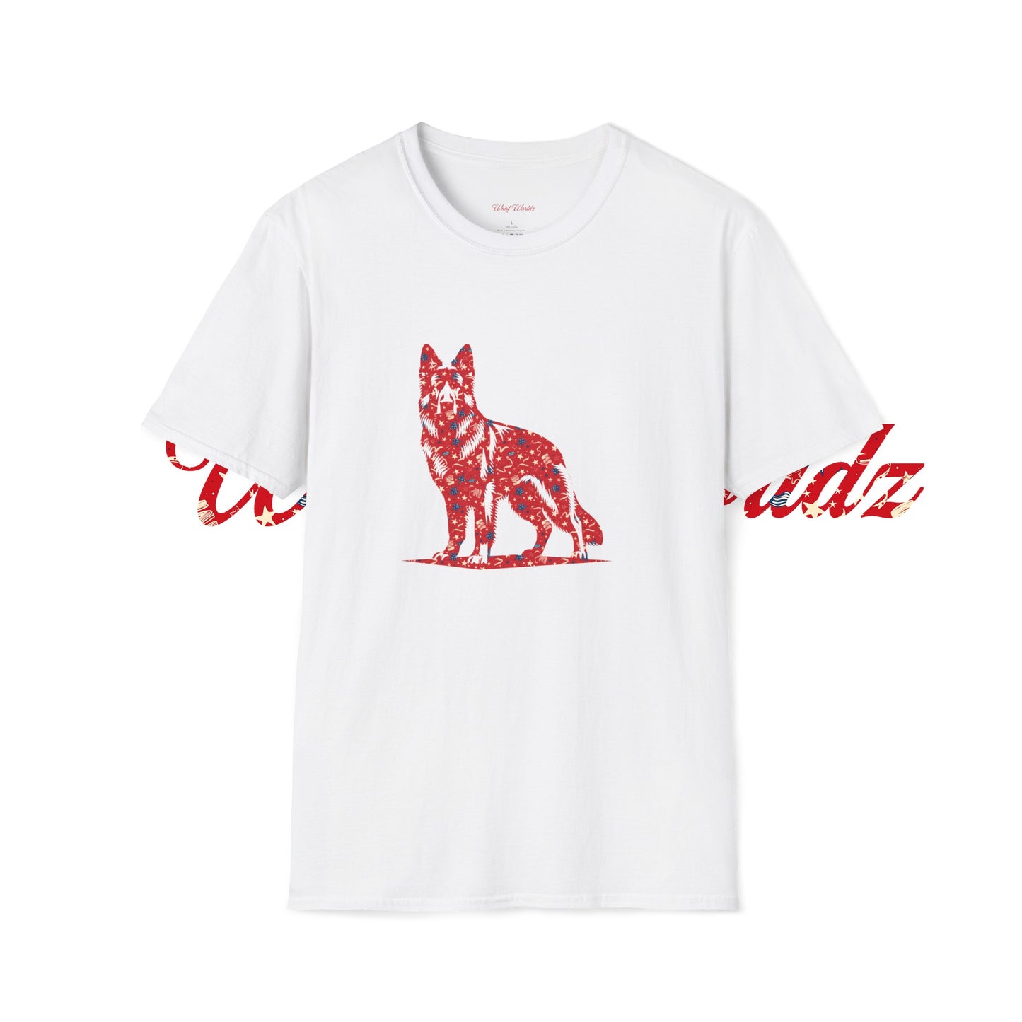 German Shepard - RED 4TH OF JULY Unisex Softstyle T-Shirt