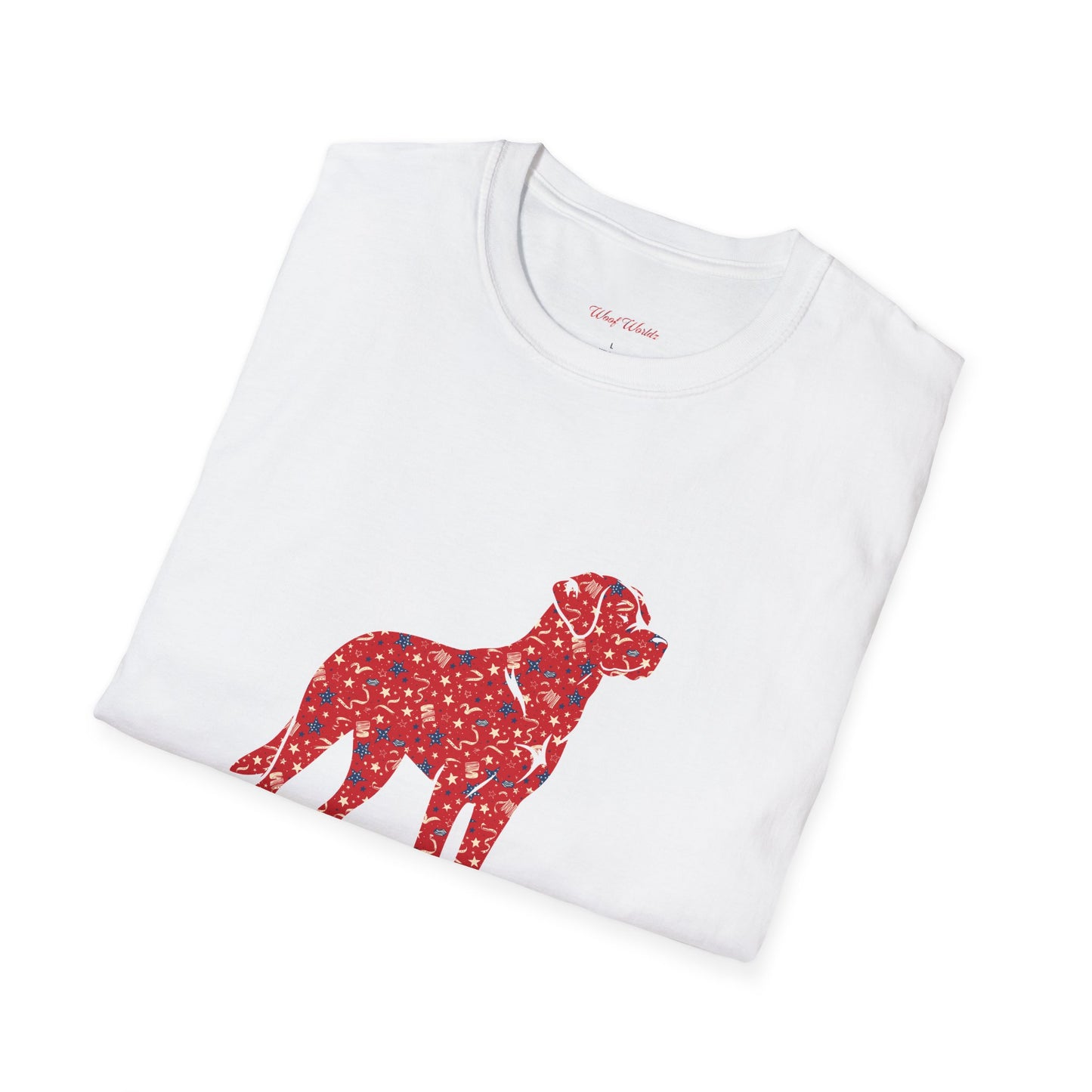 Labrador Retriever - RED 4TH OF JULY Unisex Softstyle T-Shirt