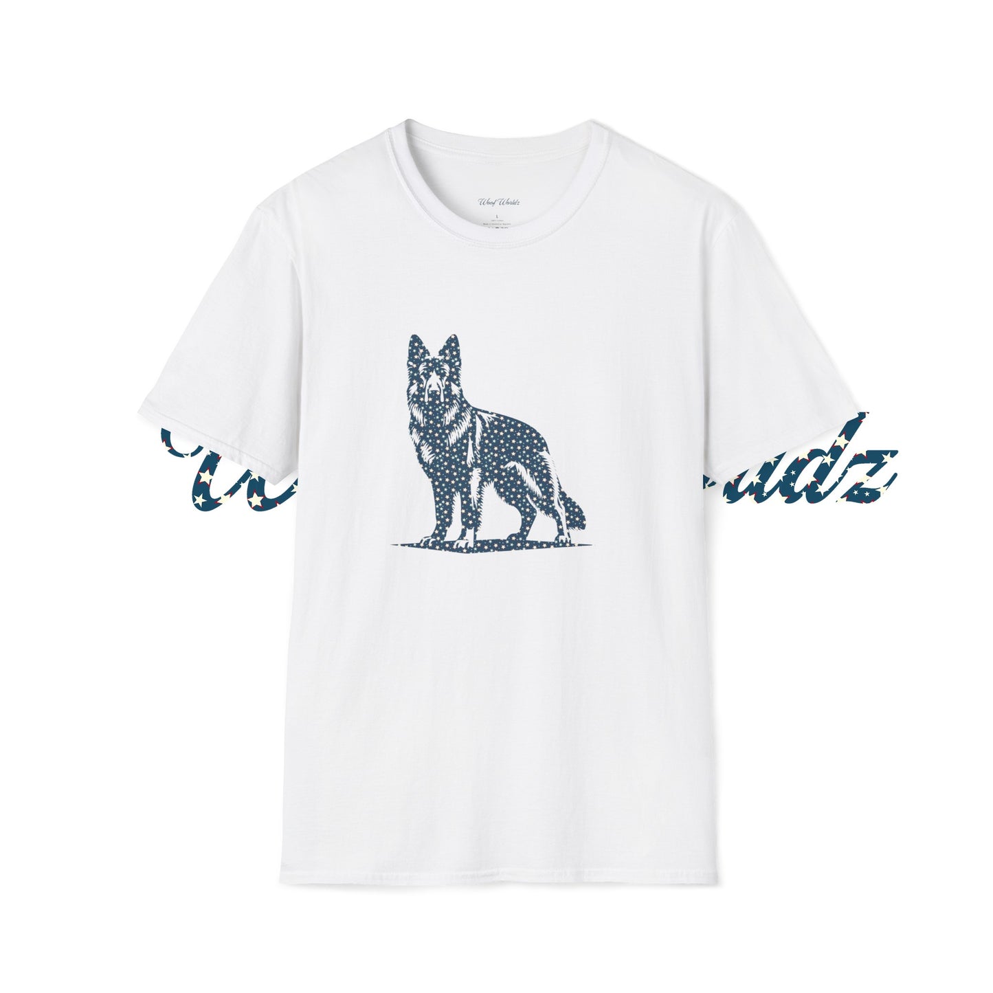 German Shepard - American Stars - Unisex Softstyle T-Shirt