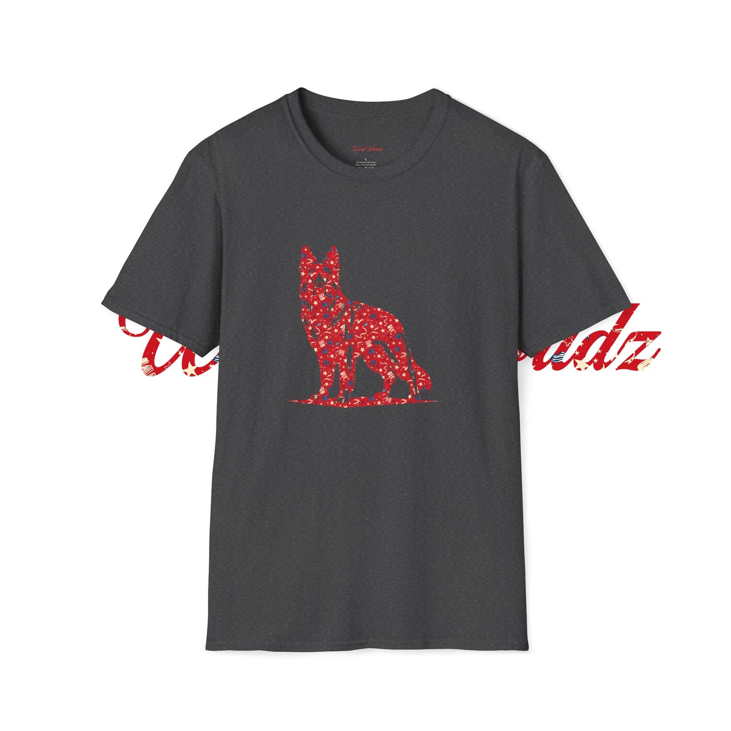 German Shepard - RED 4TH OF JULY Unisex Softstyle T-Shirt