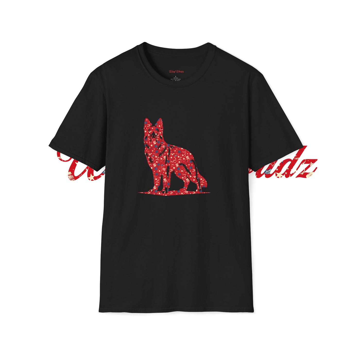 German Shepard - RED 4TH OF JULY Unisex Softstyle T-Shirt