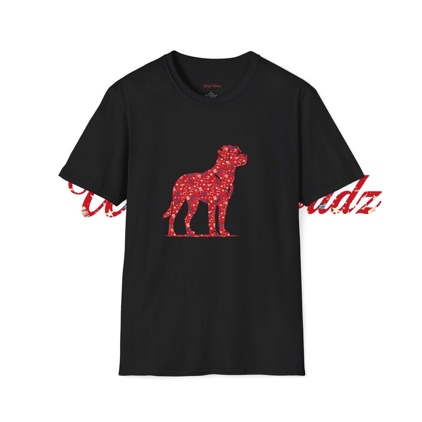 Labrador Retriever - RED 4TH OF JULY Unisex Softstyle T-Shirt