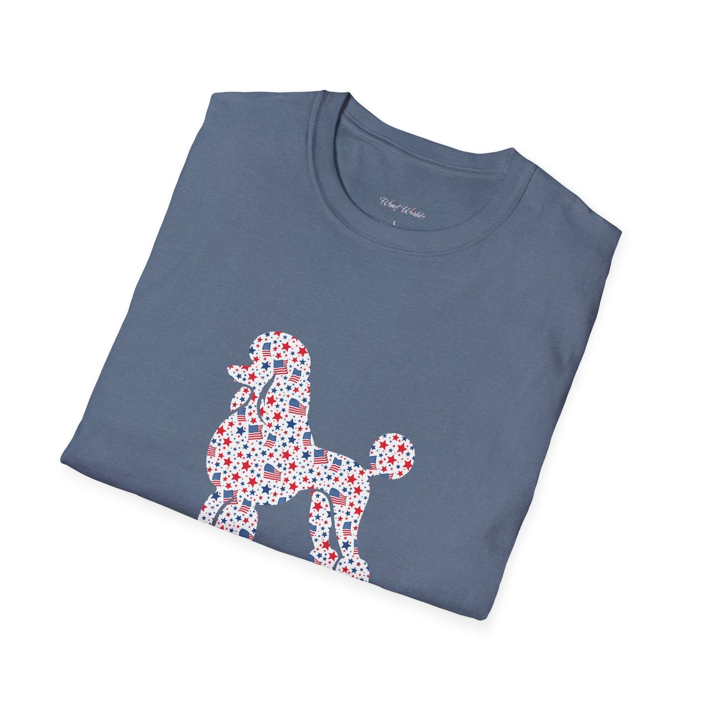 Poodles  - American Flag - Unisex Softstyle T-Shirt