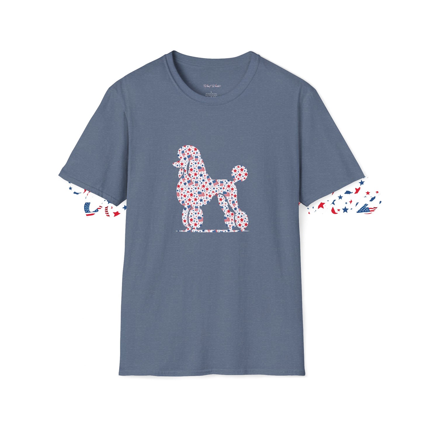 Poodles  - American Flag - Unisex Softstyle T-Shirt