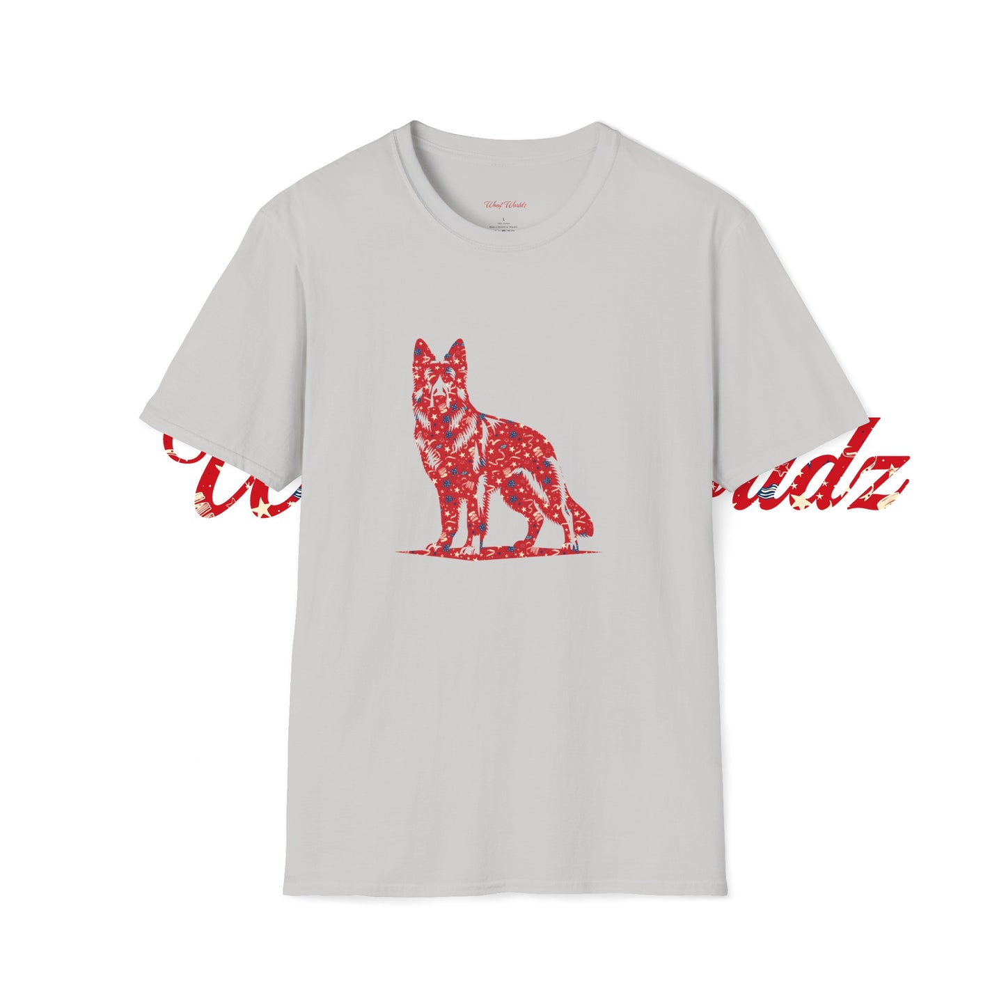 German Shepard - RED 4TH OF JULY Unisex Softstyle T-Shirt