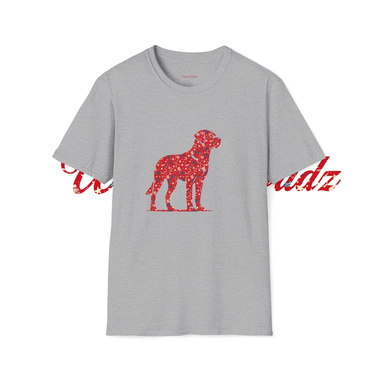 Labrador Retriever - RED 4TH OF JULY Unisex Softstyle T-Shirt