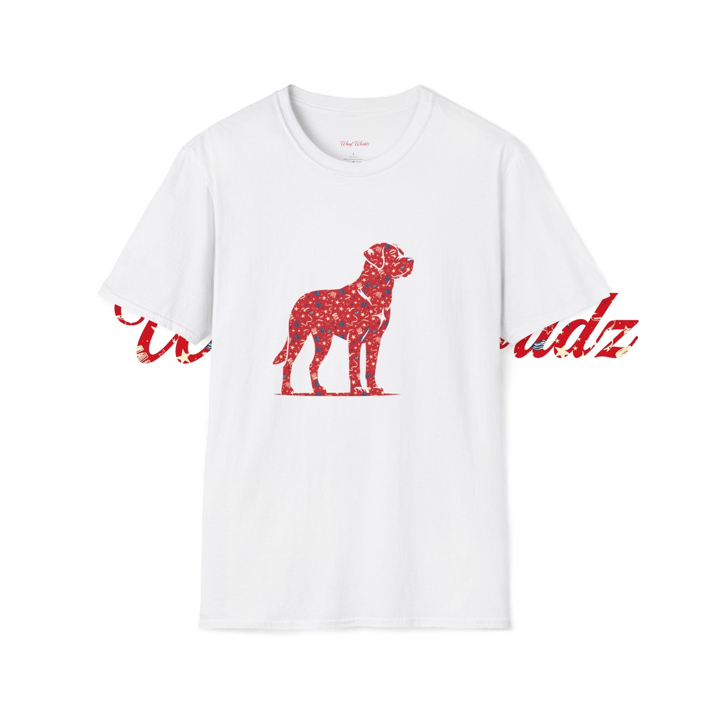 Labrador Retriever - RED 4TH OF JULY Unisex Softstyle T-Shirt