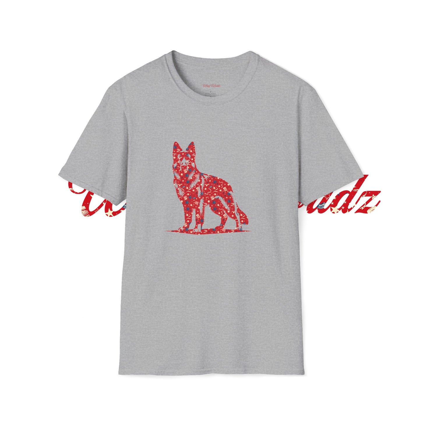 German Shepard - RED 4TH OF JULY Unisex Softstyle T-Shirt