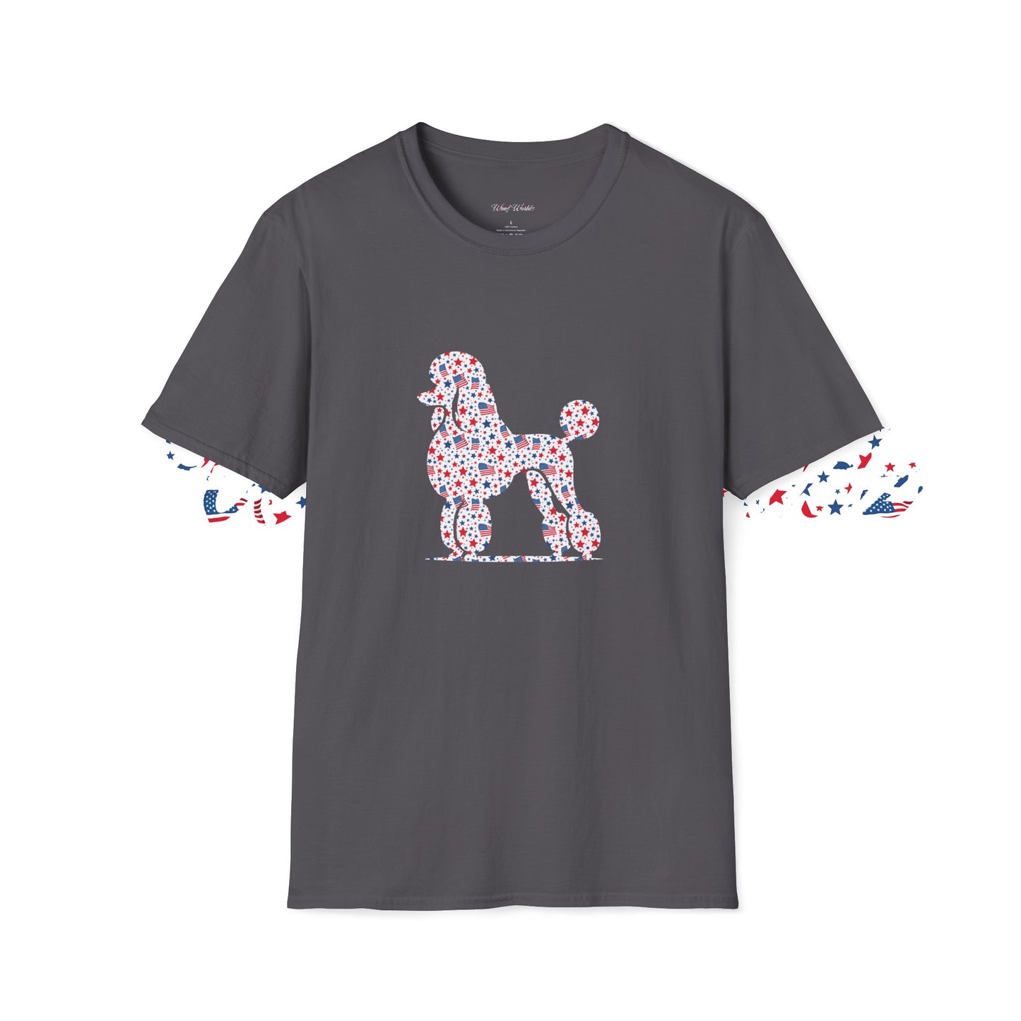 Poodles  - American Flag - Unisex Softstyle T-Shirt