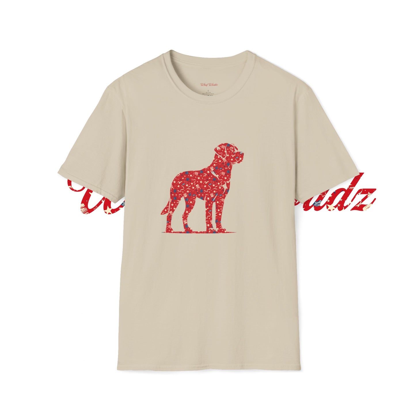 Labrador Retriever - RED 4TH OF JULY Unisex Softstyle T-Shirt